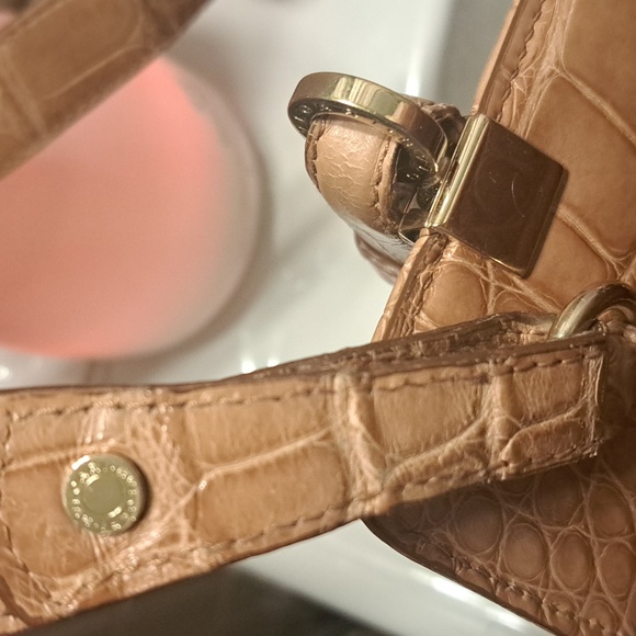 VERY RARE! Bulgari Isabella Rosselini Crocodile leather purse, beige - Picture 9 of 11